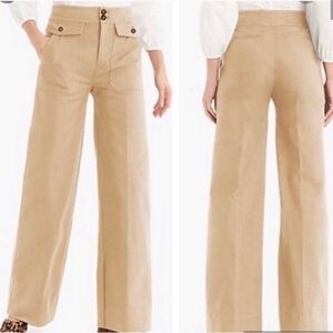 J. Crew Tan Wide Leg Pants